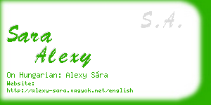 sara alexy business card