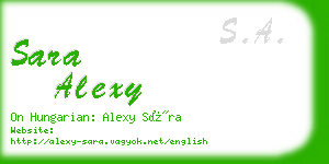 sara alexy business card